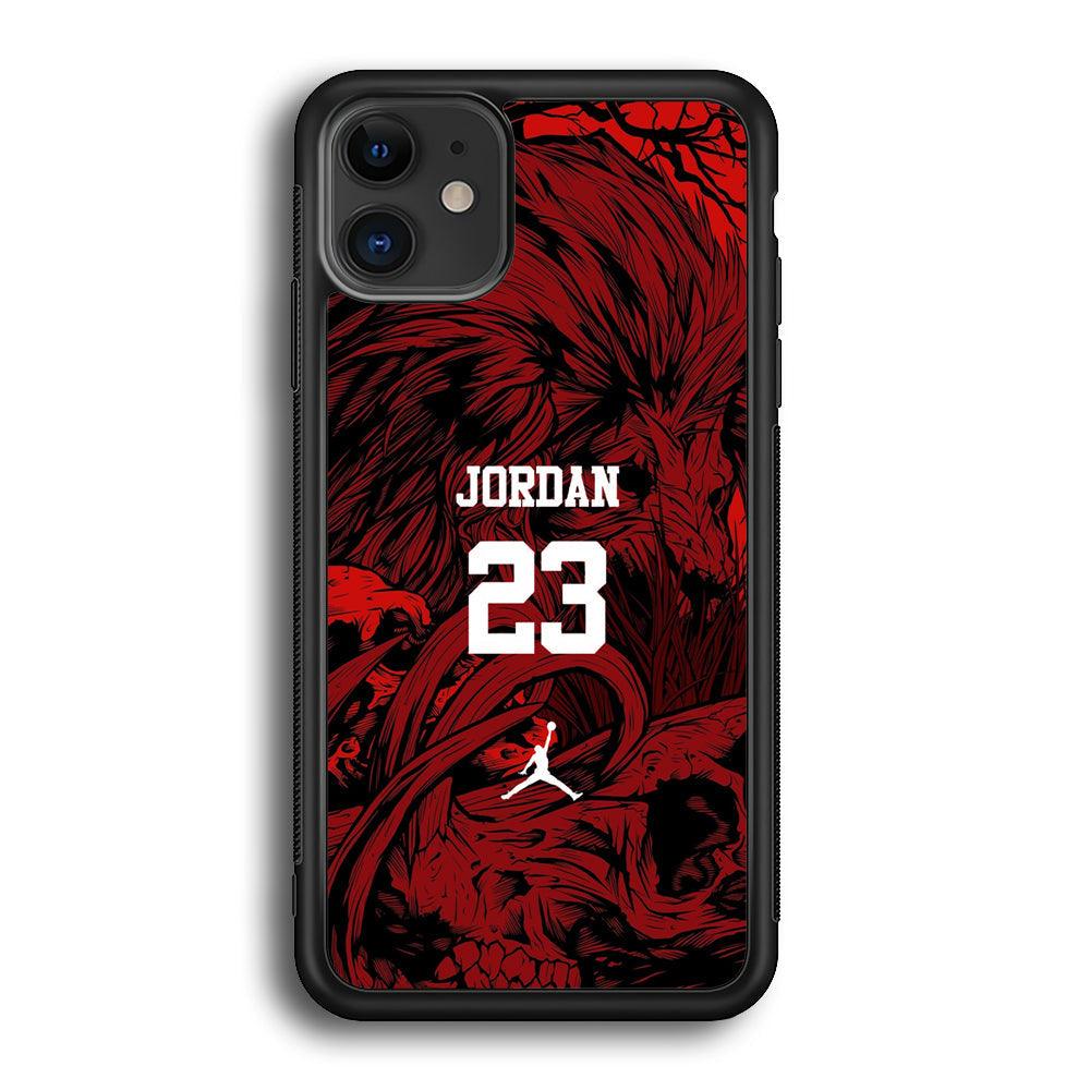 Air Jordan Lion Inside of Mind iPhone 11 Case-Rubber Black (2D Case)-Oxvistore