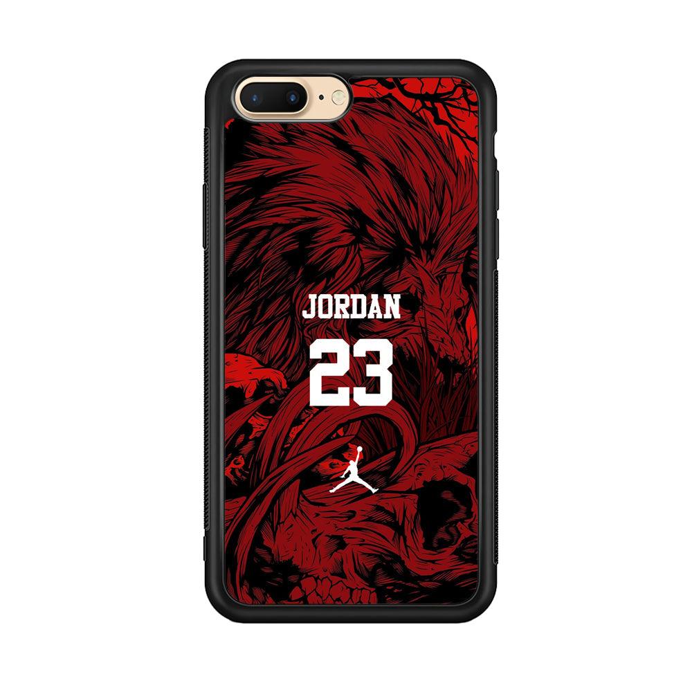 Air Jordan Lion Inside of Mind iPhone 7 plus Case-Rubber Black (2D Case)-Oxvistore