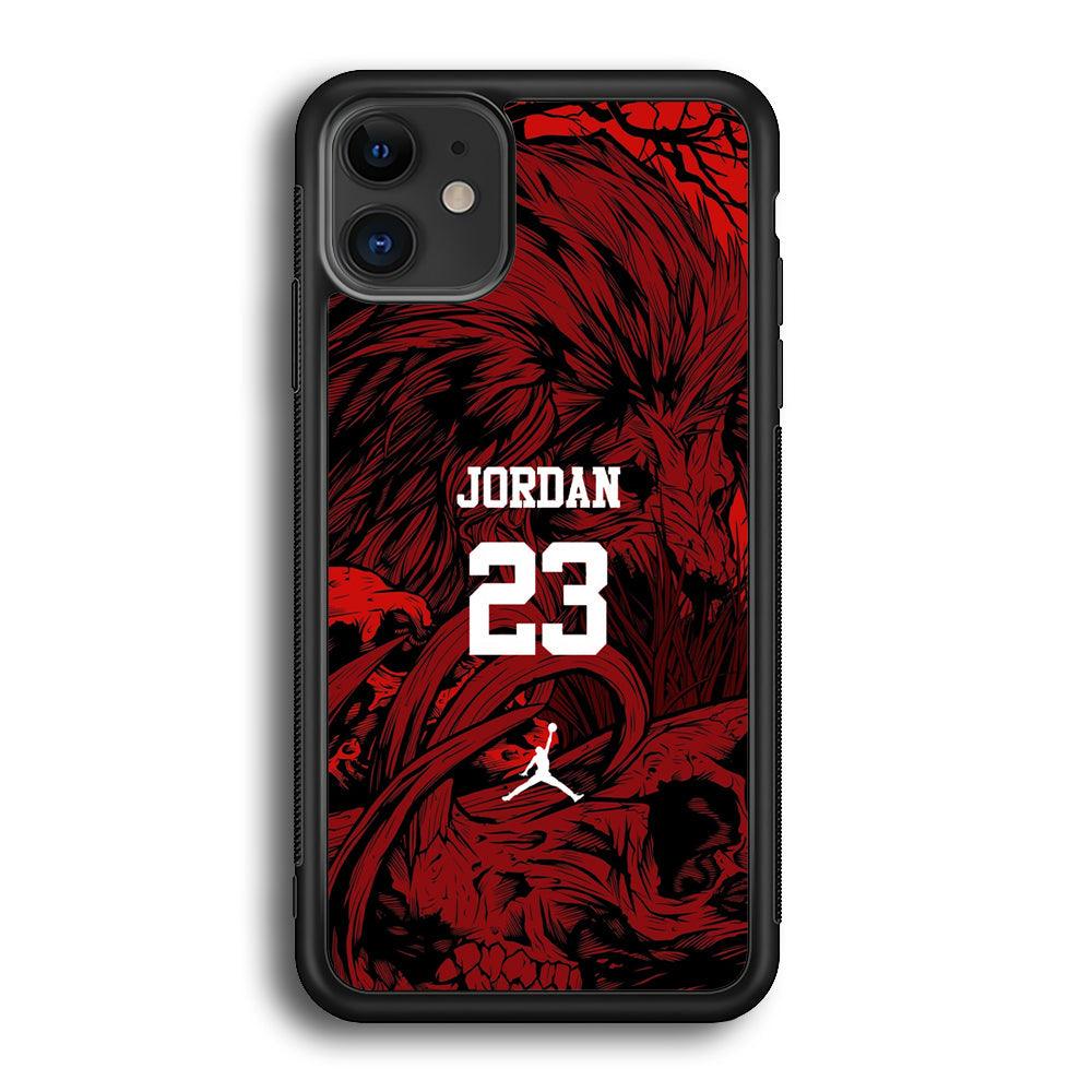 Air Jordan Lion Inside of Mind iPhone 12 Case-Rubber Black (2D Case)-Oxvistore