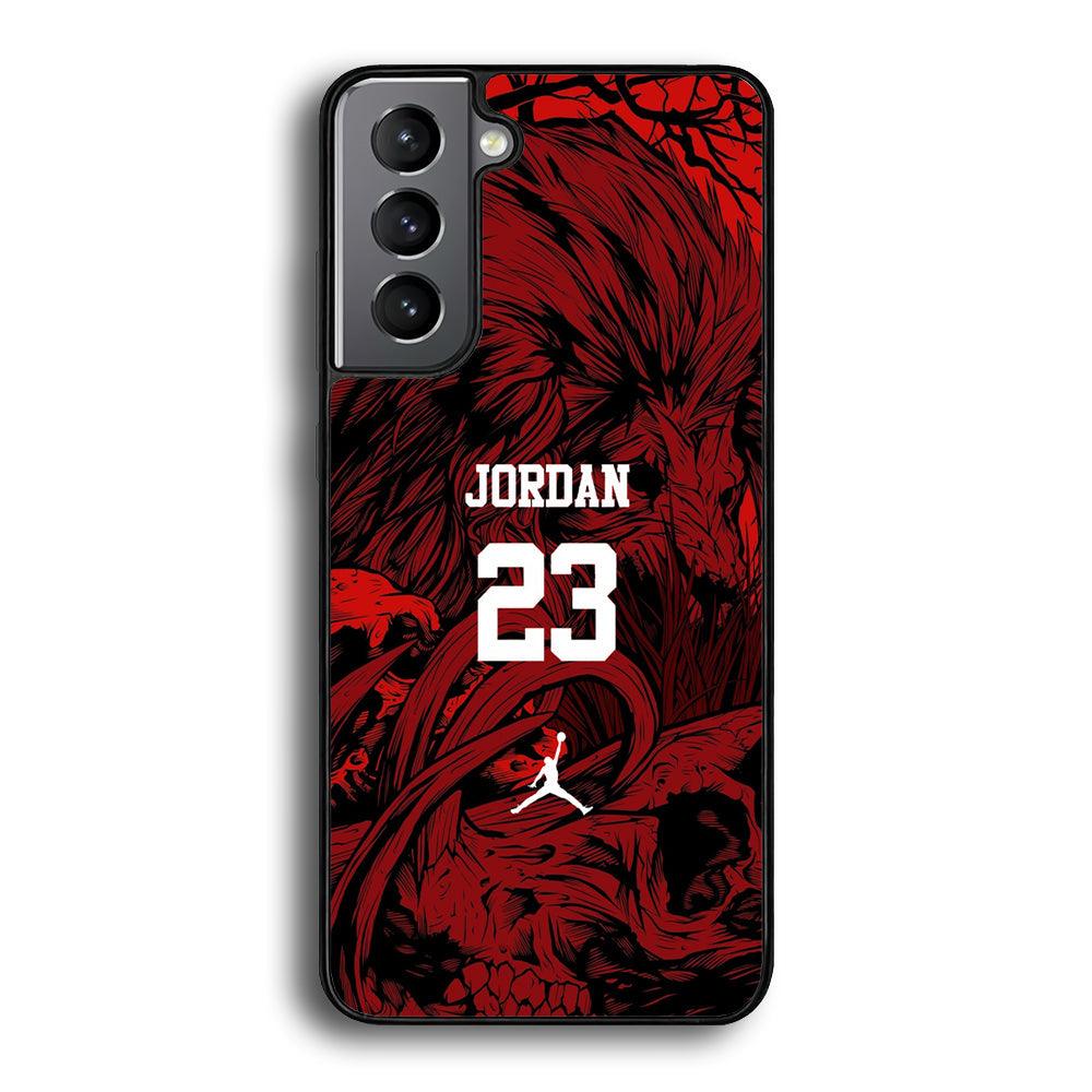 Air Jordan Lion Inside of Mind Samsung Galaxy S22 Plus Case-Rubber Black (2D Case)-Oxvistore