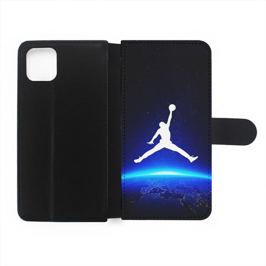 Air Jordan Logo Above Earth Flip Wallet Phone Case