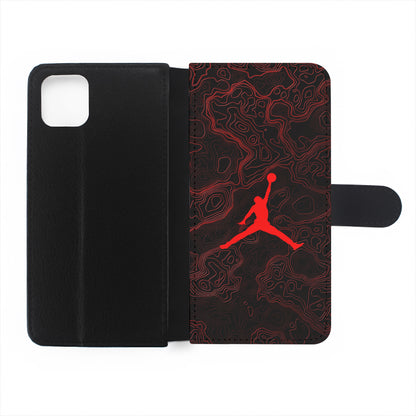 Air Jordan Logo Abstract Line Flip Wallet Phone Case