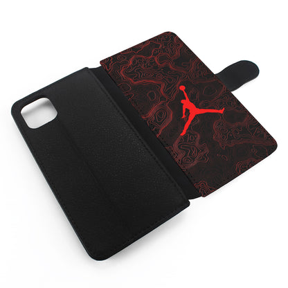 Air Jordan Logo Abstract Line Flip Wallet Phone Case