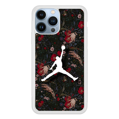 Air Jordan Logo Flower Art 2D Rubber Phone Case