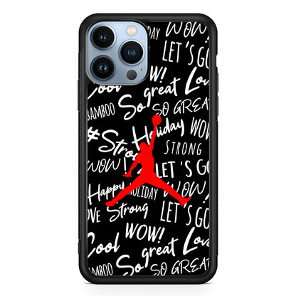 Air Jordan Logo Handwriting 2D Rubber Phone Case