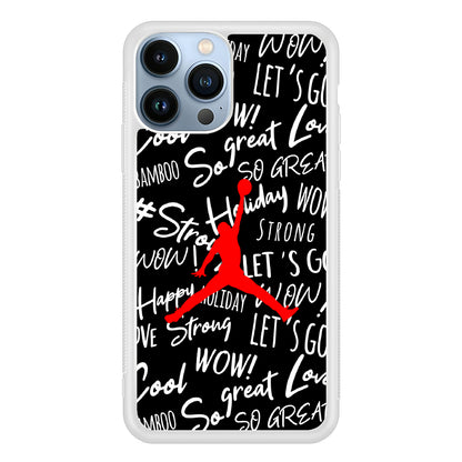 Air Jordan Logo Handwriting 2D Rubber Phone Case