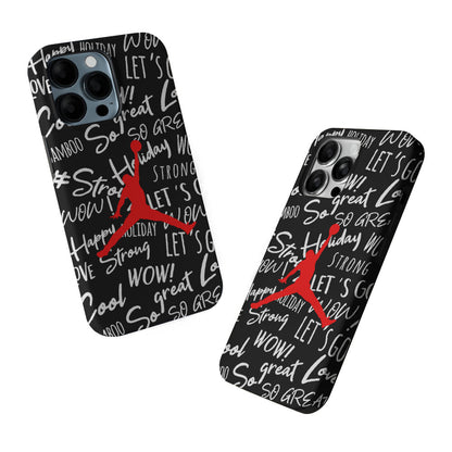 Air Jordan Logo Handwriting 2 in 1 Tough Phone Case