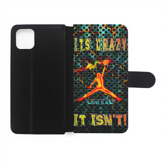 Air Jordan Logo It's Crazy Flip Wallet Phone Case