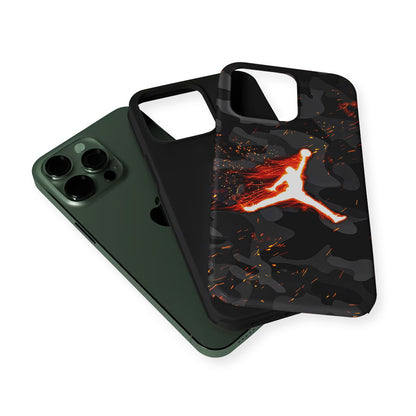 Air Jordan Logo On Fire 2 in 1 Tough Phone Case