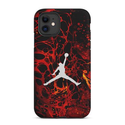 Air Jordan Logo Red Liquid 2 in 1 Tough Phone Case