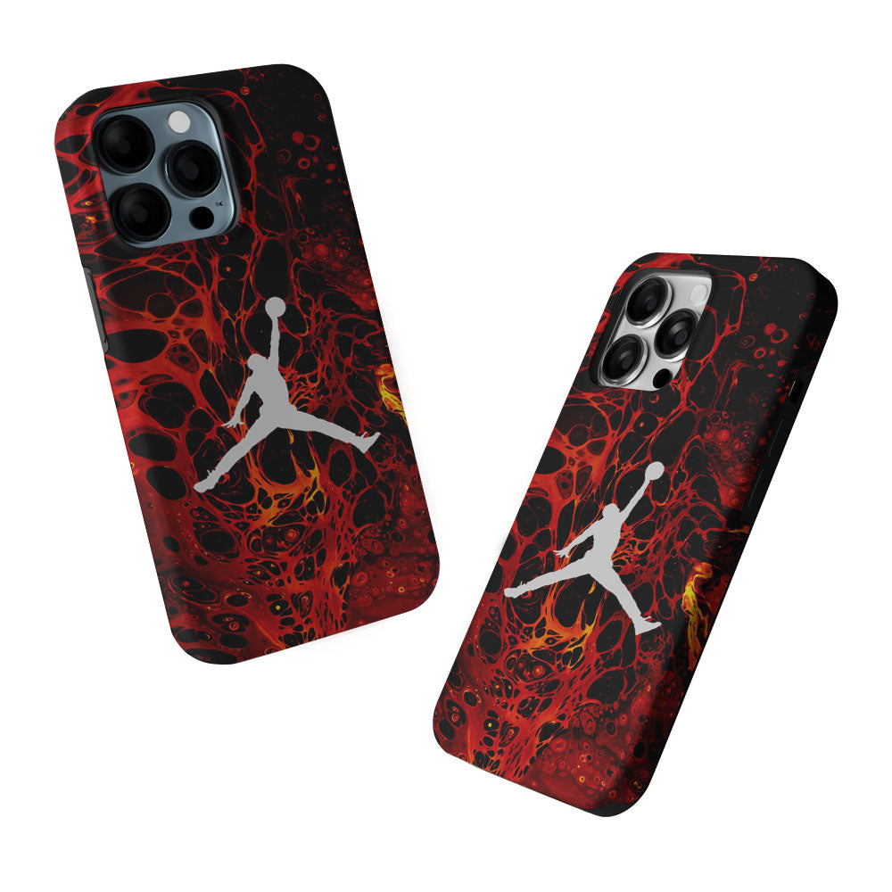 Air Jordan Logo Red Liquid 2 in 1 Tough Phone Case