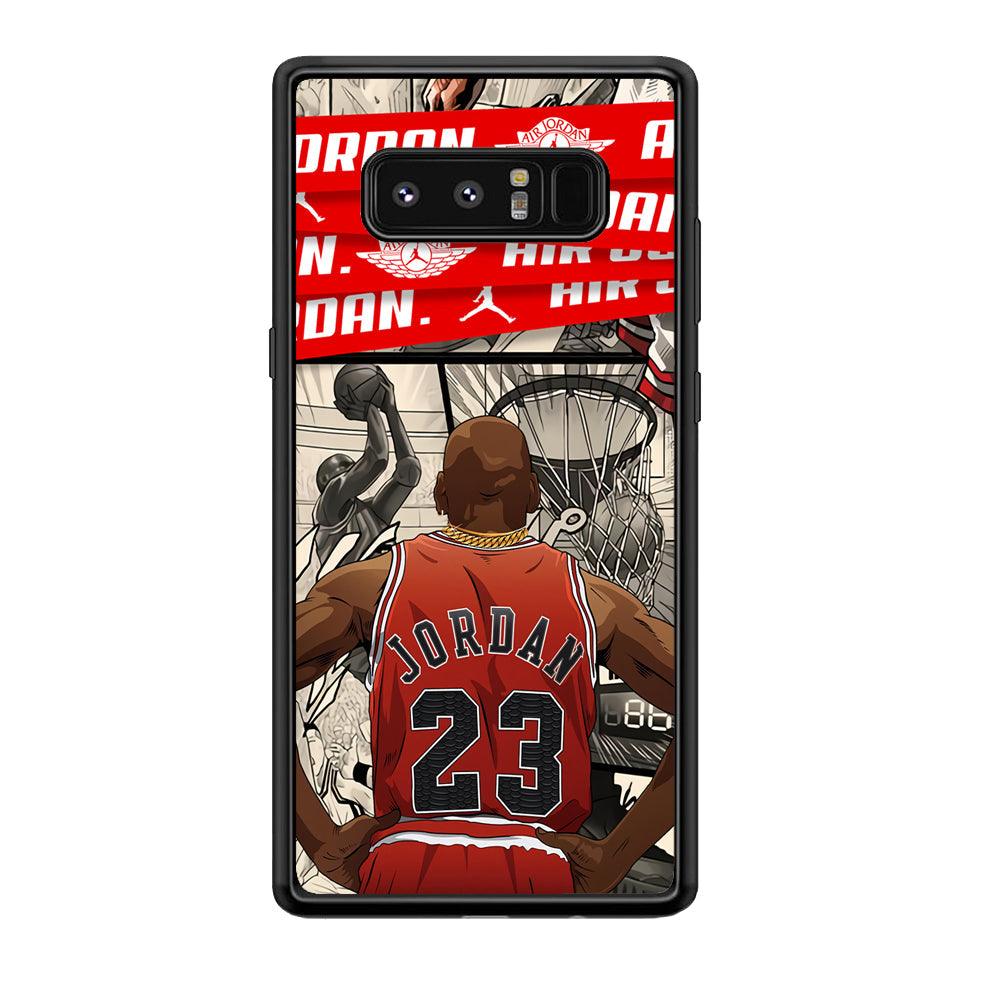 Air Jordan Looking at Victory Samsung Galaxy Note 8 Case-Oxvistore