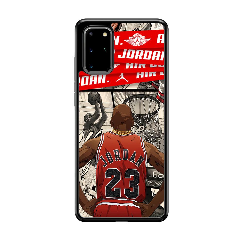 Air Jordan Looking at Victory Samsung Galaxy S20 Plus Case-Rubber Black (2D Case)-Oxvistore