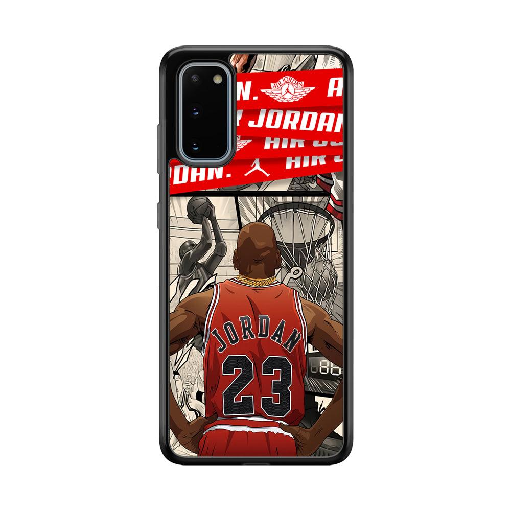 Air Jordan Looking at Victory Samsung Galaxy S20 Case-Rubber Black (2D Case)-Oxvistore