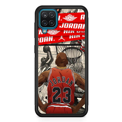 Air Jordan Looking at Victory Samsung Galaxy A12 Case-Oxvistore