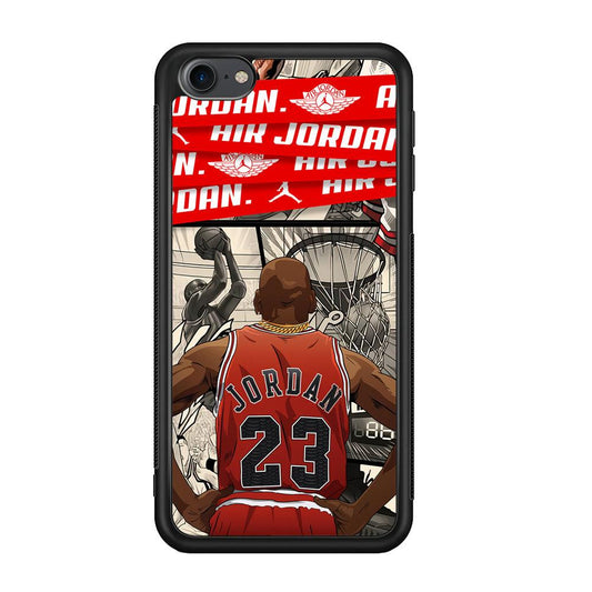 Air Jordan Looking at Victory iPod Touch 6 Case-Rubber Black (2D Case)-Oxvistore