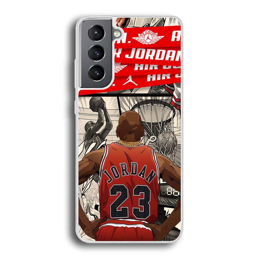 Air Jordan Looking at Victory Samsung Galaxy S21 Plus Case-Oxvistore