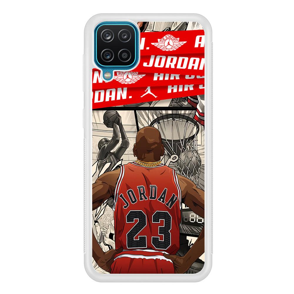 Air Jordan Looking at Victory Samsung Galaxy A12 Case-Oxvistore