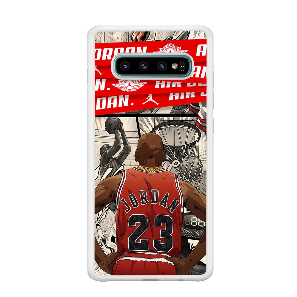 Air Jordan Looking at Victory Samsung Galaxy S10 Plus Case-Oxvistore