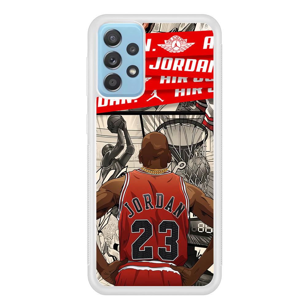 Air Jordan Looking at Victory Samsung Galaxy A52 Case-Oxvistore