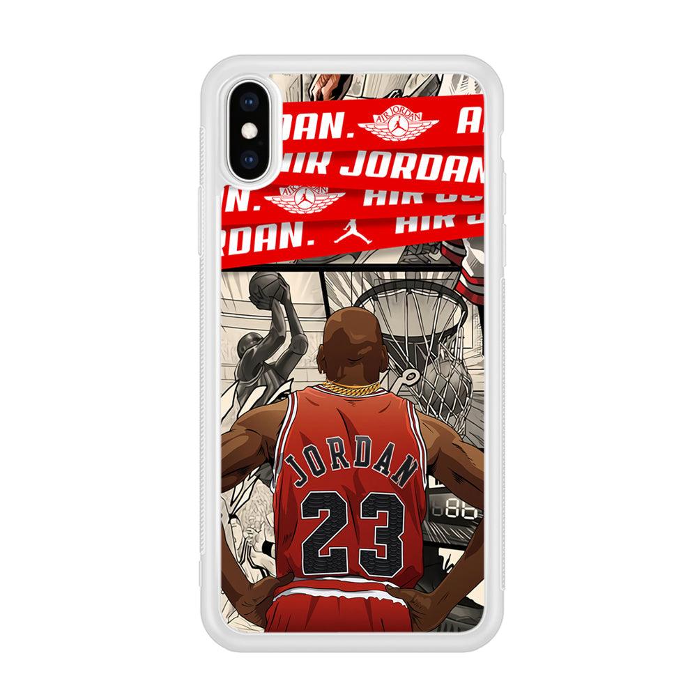 Air Jordan Looking at Victory iPhone X Case-Oxvistore