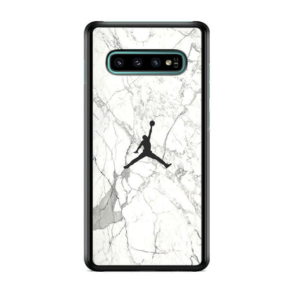 Air Jordan Marble Soft Black Samsung Galaxy S10 Case-Oxvistore