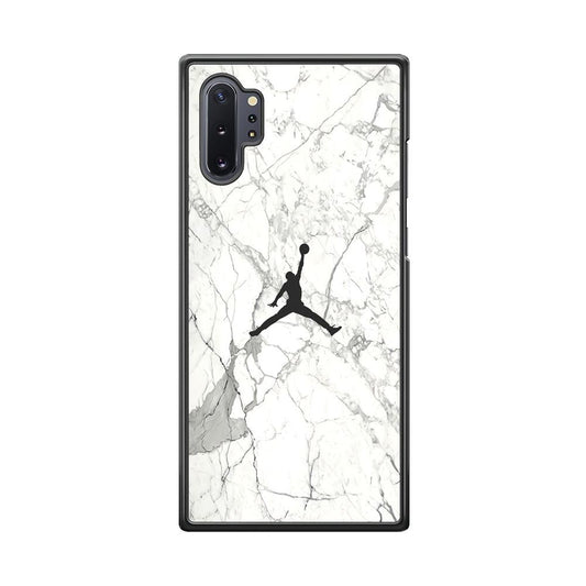 Air Jordan Marble Soft Black Samsung Galaxy Note 10 Plus Case-Oxvistore