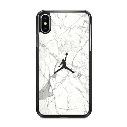 Air Jordan Marble Soft Black iPhone X Case-Oxvistore