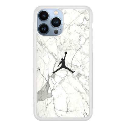 Air Jordan Marble Soft Black iPhone 14 Pro Case-Oxvistore