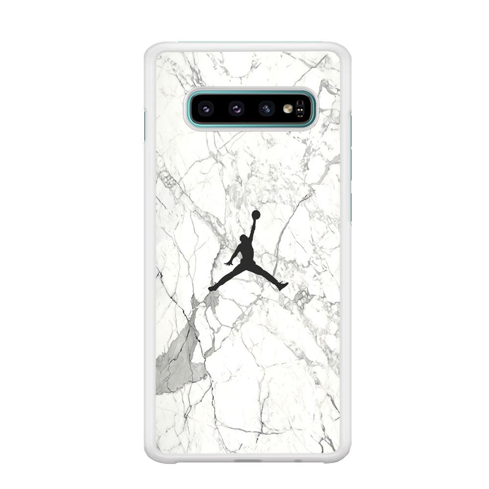 Air Jordan Marble Soft Black Samsung Galaxy S10 Plus Case-Oxvistore