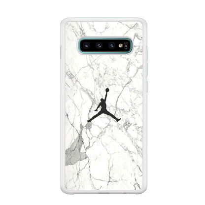 Air Jordan Marble Soft Black Samsung Galaxy S10 Case-Oxvistore