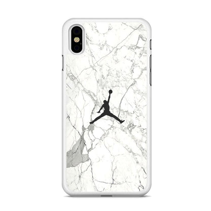 Air Jordan Marble Soft Black iPhone X Case-Oxvistore