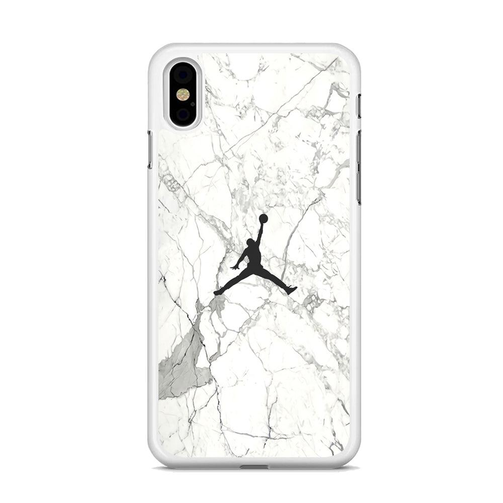 Air Jordan Marble Soft Black iPhone XS Case-Oxvistore