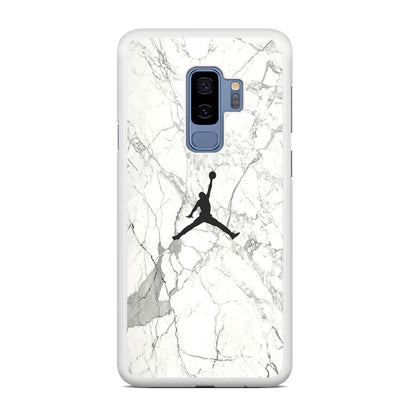 Air Jordan Marble Soft Black Samsung Galaxy S9 Plus Case-Oxvistore