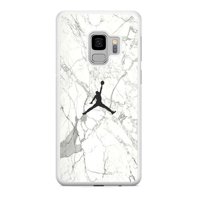 Air Jordan Marble Soft Black Samsung Galaxy S9 Case-Oxvistore