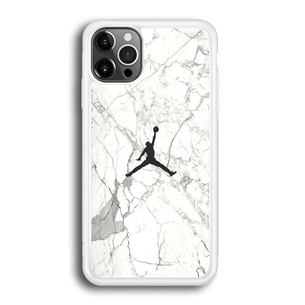 Air Jordan Marble Soft Black iPhone 12 Pro Case-Oxvistore