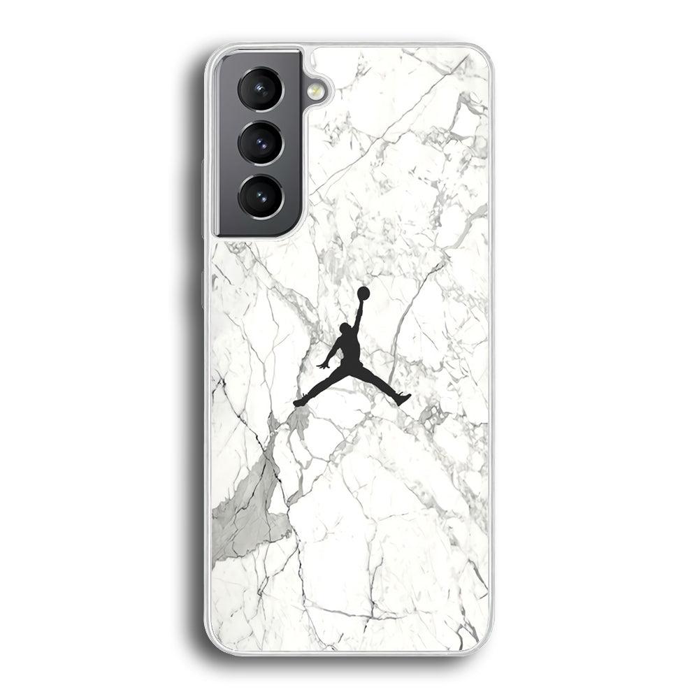 Air Jordan Marble Soft Black Samsung Galaxy S21 Plus Case-Oxvistore