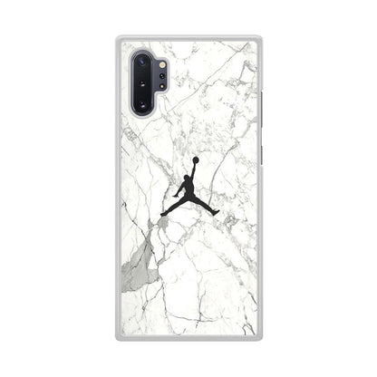 Air Jordan Marble Soft Black Samsung Galaxy Note 10 Plus Case-Oxvistore