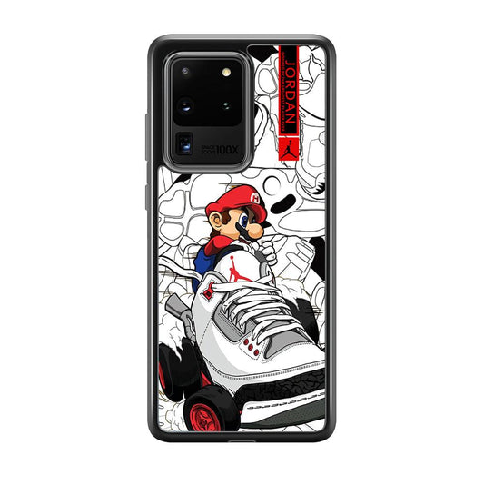 Air Jordan Mario Ride The Shoes Samsung Galaxy S20 Ultra Case-Rubber Black (2D Case)-Oxvistore