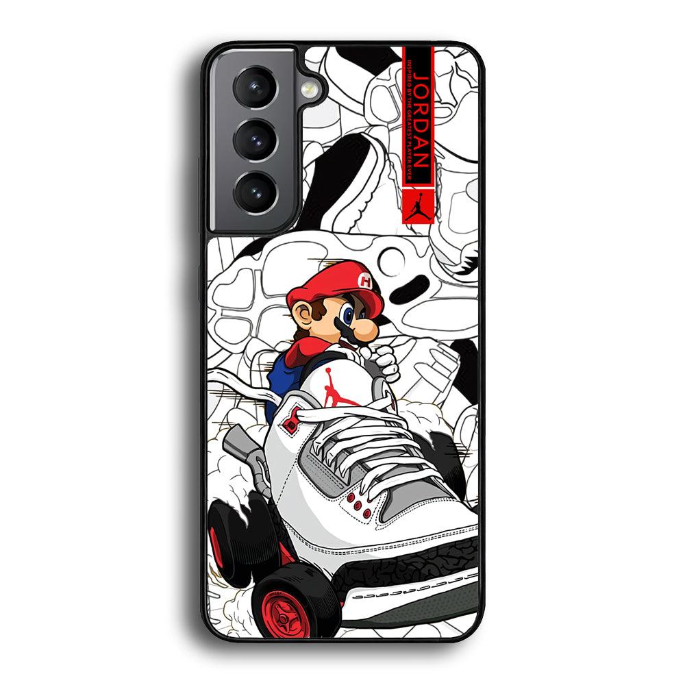 Air Jordan Mario Ride The Shoes Samsung Galaxy S24 Case-Rubber Black (2D Case)-Oxvistore