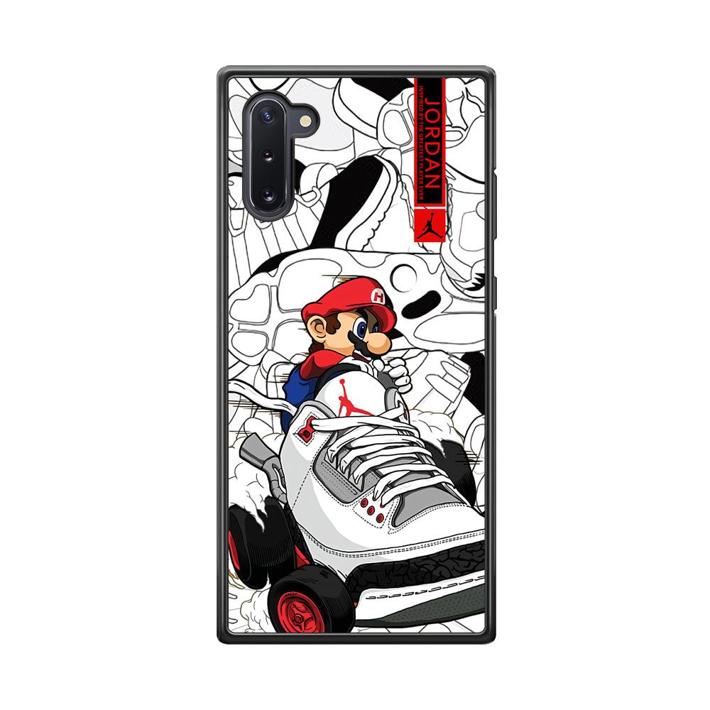 Air Jordan Mario Ride The Shoes Samsung Galaxy Note 10 Case-Rubber Black (2D Case)-Oxvistore
