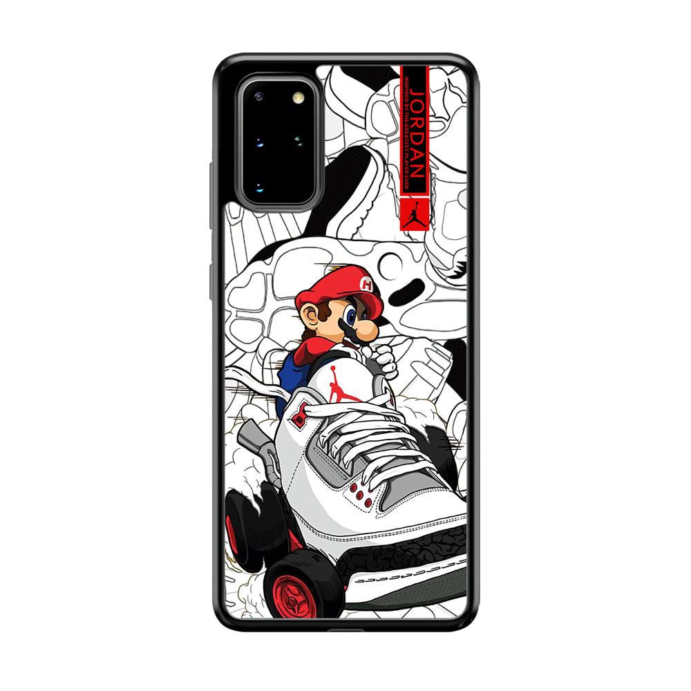 Air Jordan Mario Ride The Shoes Samsung Galaxy S20 Plus Case-Rubber Black (2D Case)-Oxvistore