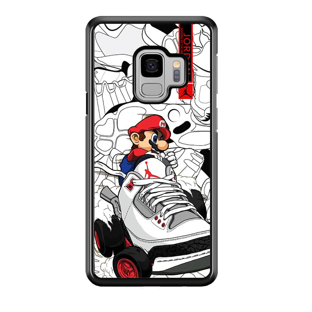 Air Jordan Mario Ride The Shoes Samsung Galaxy S9 Case-Rubber Black (2D Case)-Oxvistore