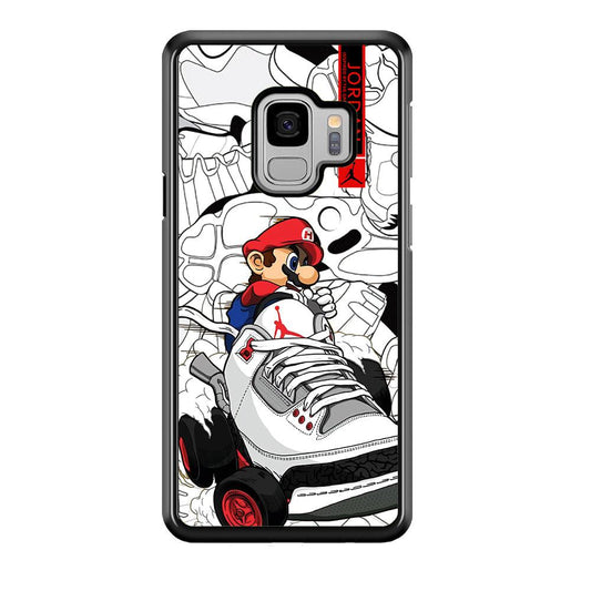 Air Jordan Mario Ride The Shoes Samsung Galaxy S9 Case-Rubber Black (2D Case)-Oxvistore