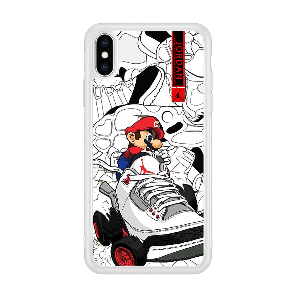 Air Jordan Mario Ride The Shoes iPhone X Case-Oxvistore