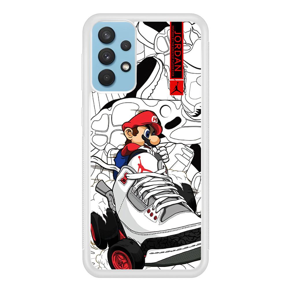 Air Jordan Mario Ride The Shoes Samsung Galaxy A32 Case-Oxvistore