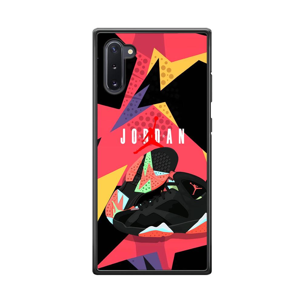 Air Jordan Milestones of Scramble Samsung Galaxy Note 10 Case-Rubber Black (2D Case)-Oxvistore