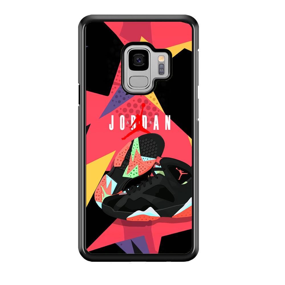 Air Jordan Milestones of Scramble Samsung Galaxy S9 Case-Rubber Black (2D Case)-Oxvistore