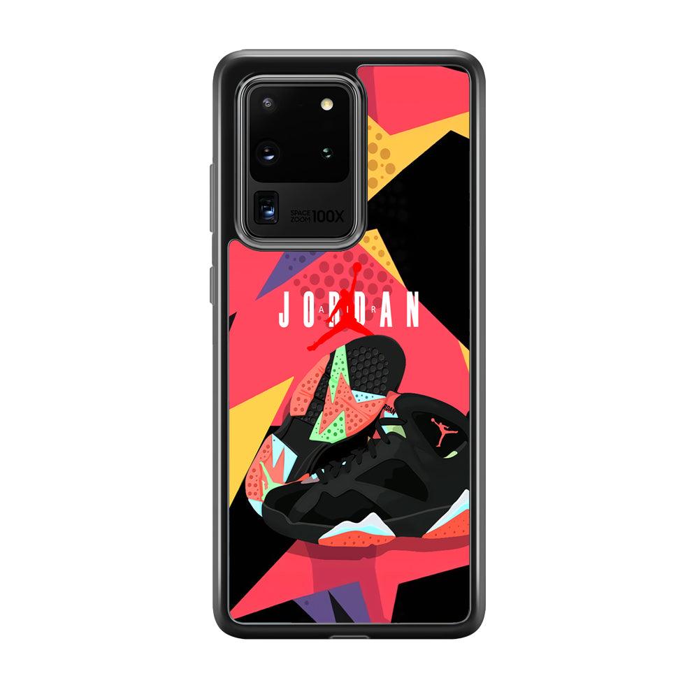 Air Jordan Milestones of Scramble Samsung Galaxy S20 Ultra Case-Rubber Black (2D Case)-Oxvistore