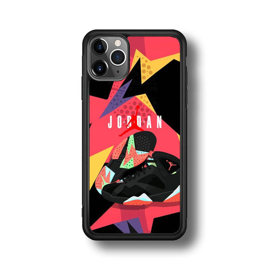 Air Jordan Milestones of Scramble iPhone 11 Pro Max Case-Rubber Black (2D Case)-Oxvistore